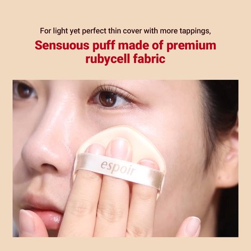 Espoir Be Velvet Air Puff 5-Pack - Flawless Makeup Sponge Applicators for Liquid Foundation & Powder