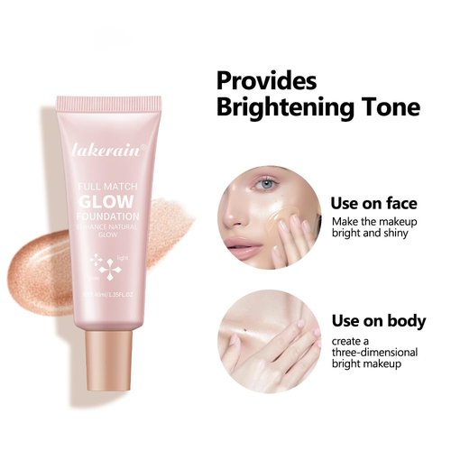 Natural Glow Illuminator Glotion - Glowing, Moisturizing, Lightweight Base, Multi-Purpose - Hydrating & Illuminating Makeup Highlighter for Radiant, Sun-Kissed Look (#3 Medium, 1.35 Fl Oz (Pack of 1))