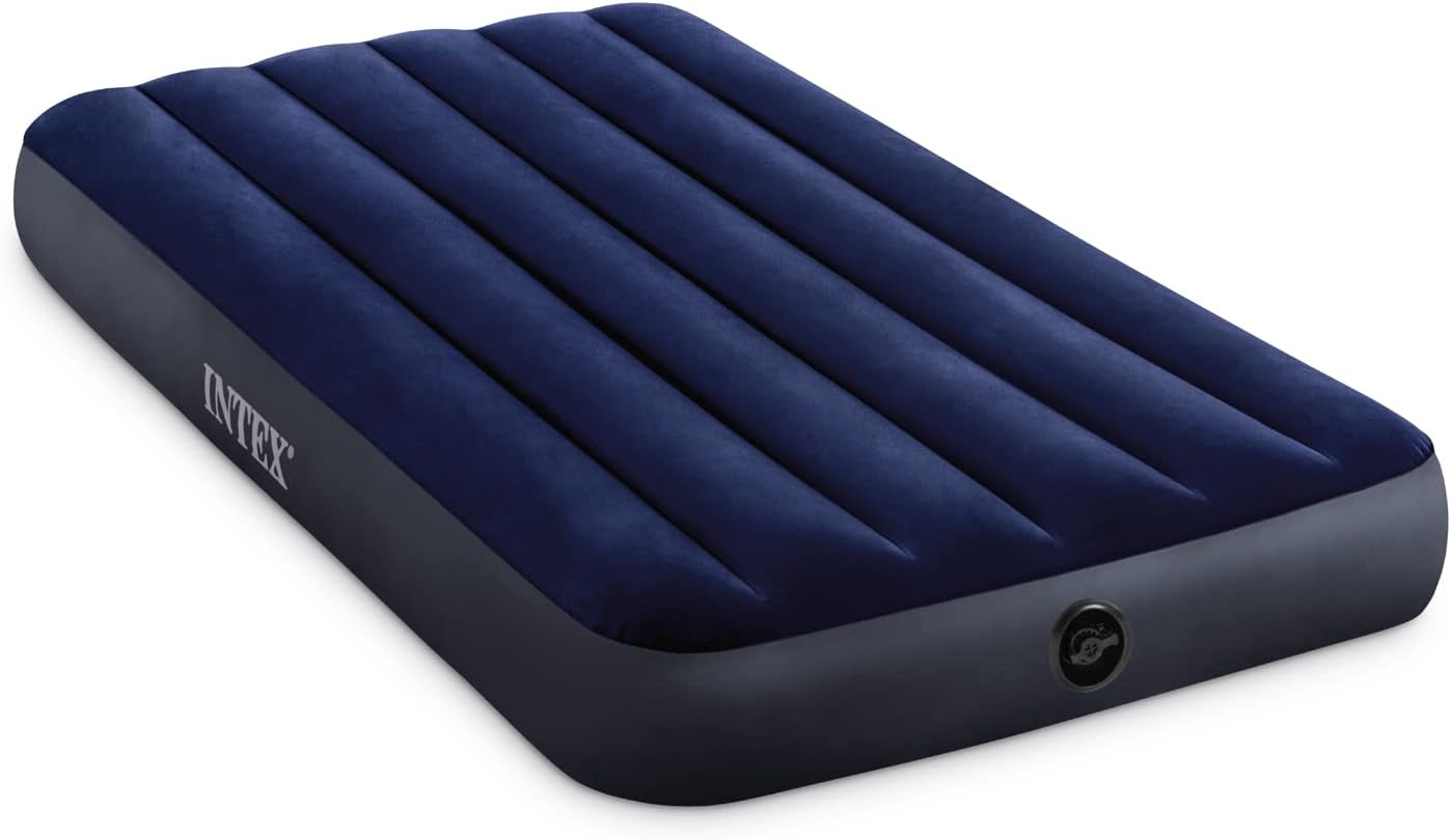 Intex Dura-Beam Twin Air Mattress - Fiber-Tech Construction - 10-Inch Height - 300lb Capacity