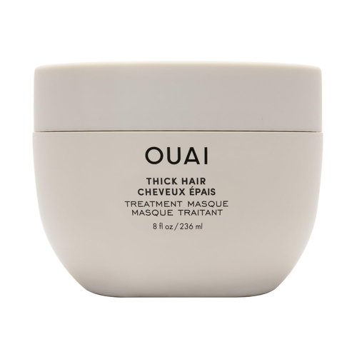 OUAI Thick Hair Mask - Deep Conditioning Treatment with Almond & Olive Oil for Damaged Hair - 8 fl oz
