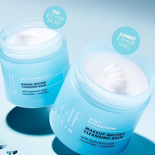 e.l.f. SKIN Makeup Melting Cleansing Balm - Hydrating Face Cleanser with Hyaluronic Acid