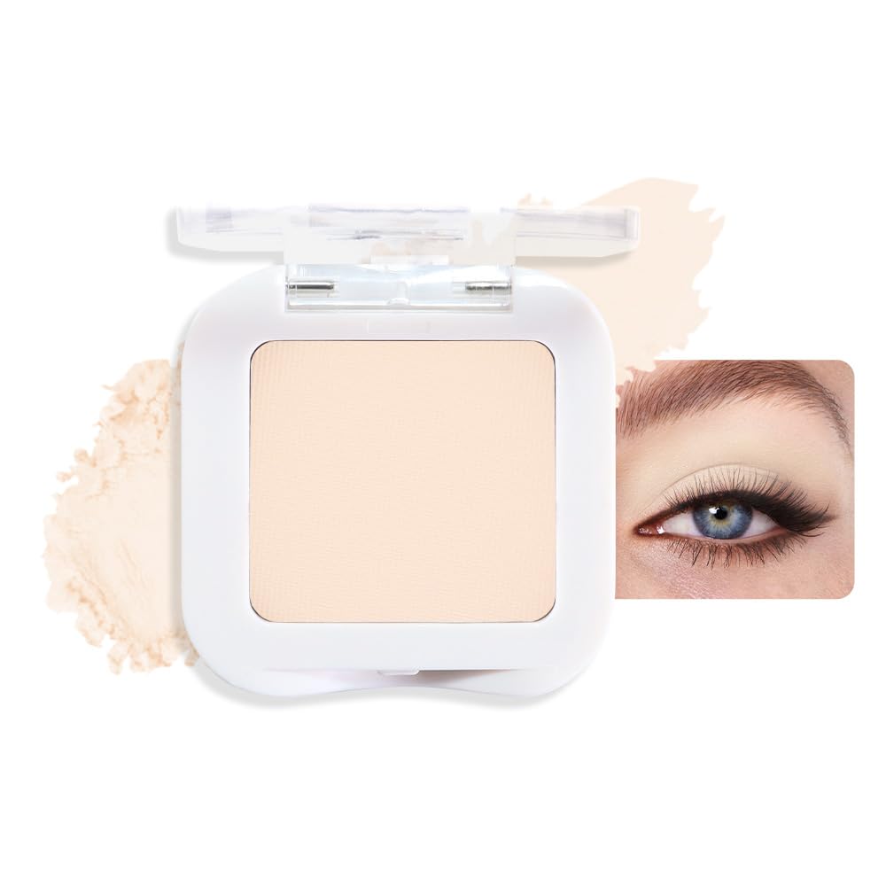 Skiennix Neutral Light Nude Beige White Matte Eyeshadow Palette - Natural Vegan Formula for Long-Lasting Wear