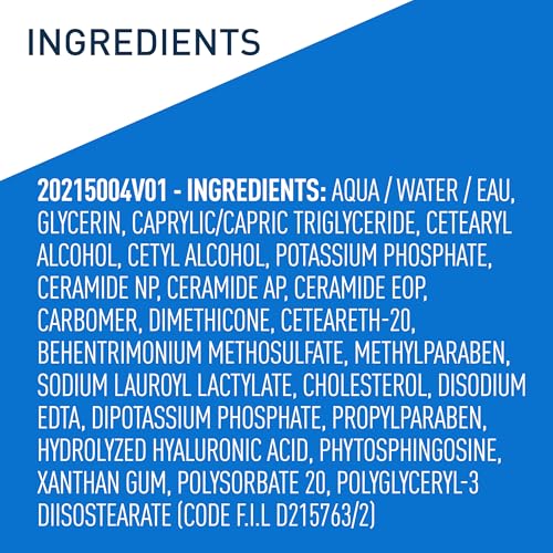 CeraVe Daily Moisturizing Lotion for Dry Skin, Body Lotion & Face Moisturizer with Hyaluronic Acid and Ceramides, Daily Moisturizer, Fragrance Free, Oil-Free, 12 Ounce