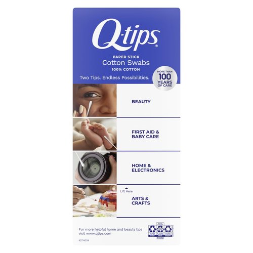 Q-tips Cotton Swabs - Original 100% Cotton for Home, First Aid & Beauty | 500 Count Pack