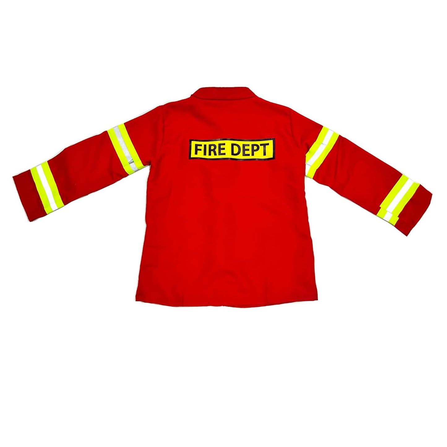 TAIKMD Kids Boys Girls Firefighter Set Fireman Fire Pretend Chief Tops Jacket with Pants Hat Suits (5-6)