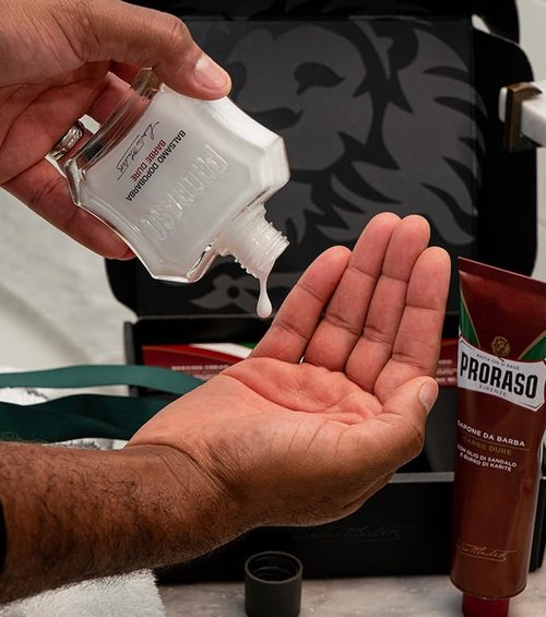 Proraso Shaving Kit - Nourishing Cream & After Shave Balm for Coarse Beards - Premium Italian Duo
