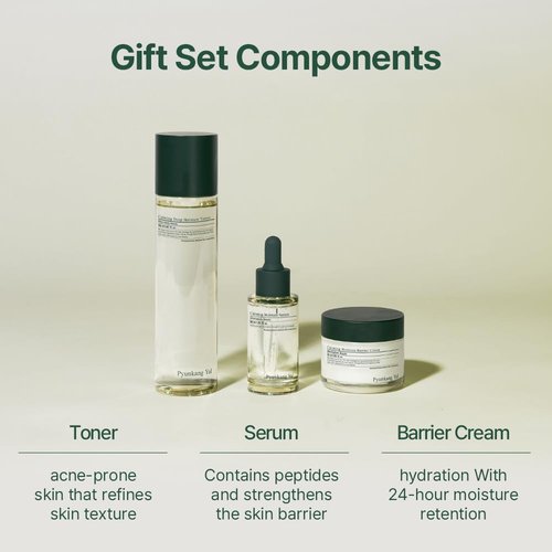 Pyunkang Yul Calming Trial Gift Set | Exfoliating Toner, Soothing Serum & Hydrating Cream (3 Items)