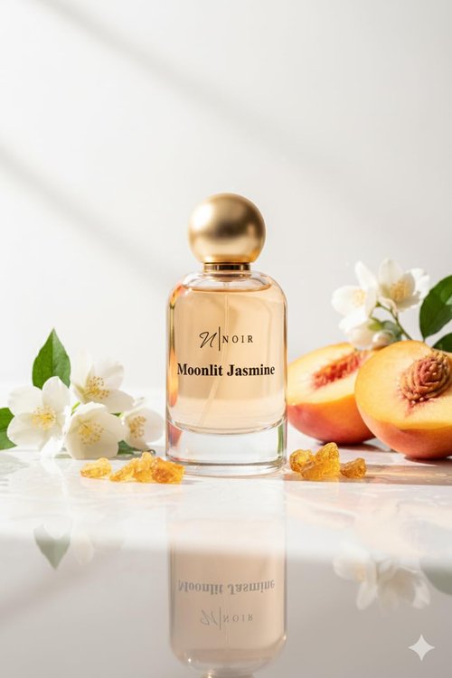 NOIR Moonlit Jasmine Eau de Parfum for Women - Luxurious Floral Fragrance with Jasmine, Peach & Amber | Long-Lasting 100ml / 3.4 Fl Oz