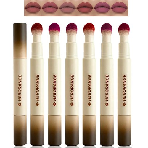 Pro Twist Velvet Matte Lip Pen Set - 6 Waterproof Kiss-Proof Shades | Peachy Nude for Fall & Winter