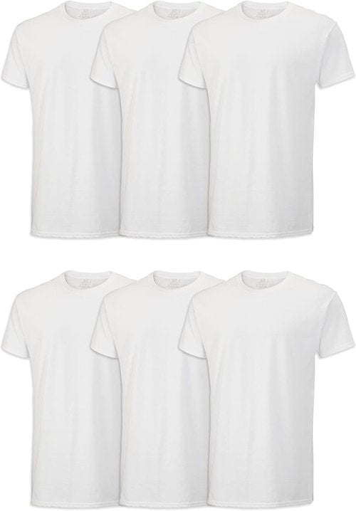 Fruit of The Loom Men's Crew Tee Undershirts - Moisture Wicking & Tag-Free | Big & Tall Sizes Available