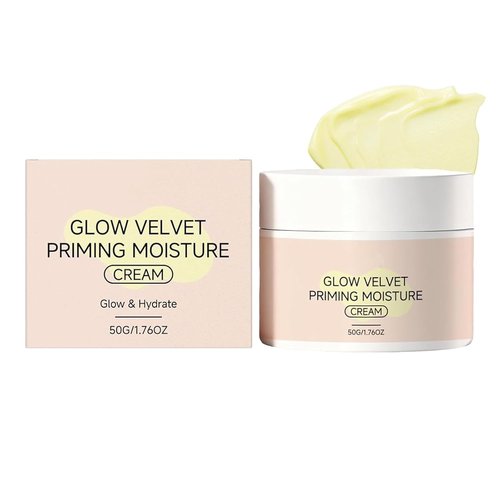 Glow Velvet Priming Moisture Cream - Hydrating Pore Blurring Makeup Primer for Smooth, Long-Lasting Finish (1 pc)