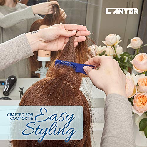 Lift Teasing Comb and Hair Pick – 1 Pack Stainless Still Lifts - Chemical and Heat Resistant Detangler Comb – Anti Static Comb For All Hair Types – By Cantor