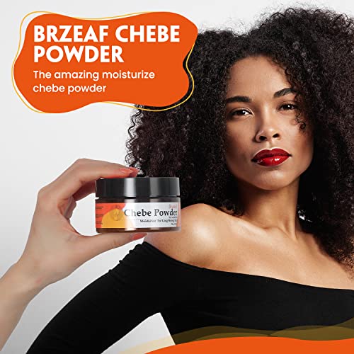 Brzeaf African Organic Chebe Powder Promotes Hair Growth - Super Moisturizing, Deter Hair Breakage & Deep Conditioning - 100% Natural ingredients