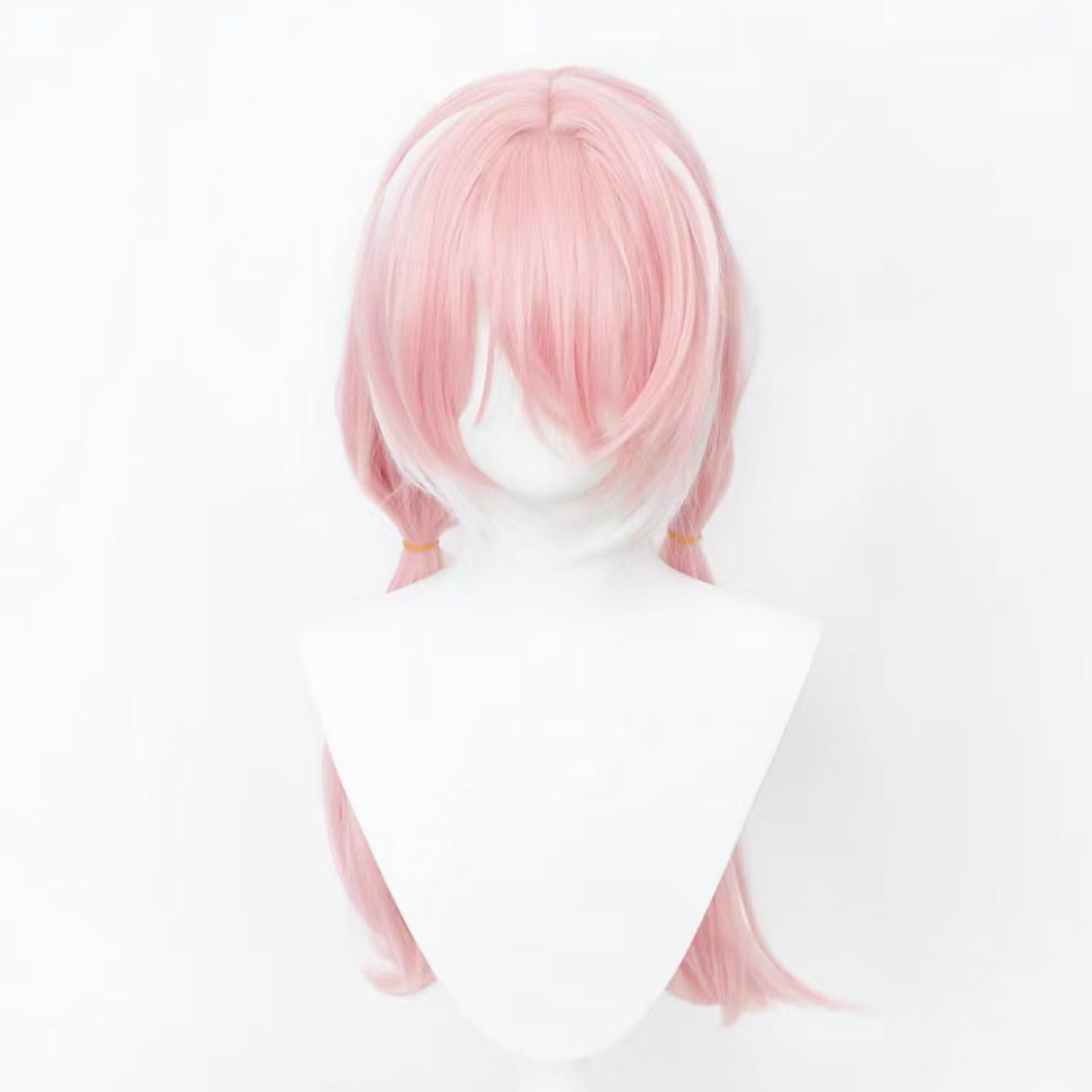 XiongXiongLe Encore Cosplay Wig Wuthering Waves Character Costume Pink Hairs Wigs with Two Braids for Women Adult Cos Anime Game Party Halloween Christmas(Encore)