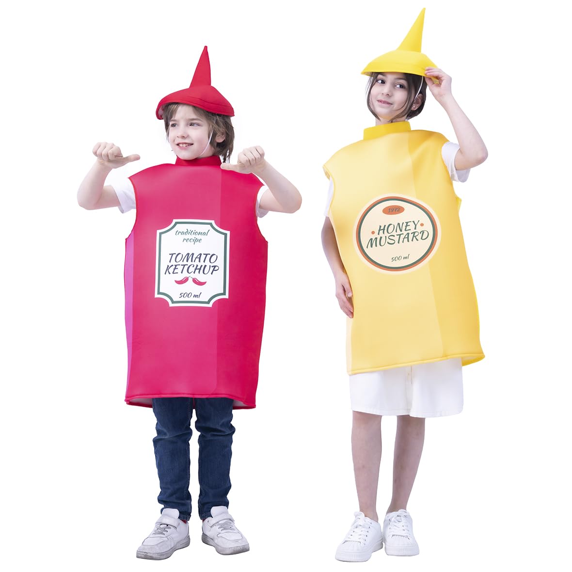 PGOND Ketchup Costume for Kids Halloween Costume Red 4-6Y