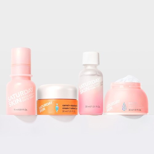 Saturday Skin Water Cream - Vegan Oil-Free Hydrating Facial Moisturizer | Mini Size 1.01 Fl Oz (30ml)