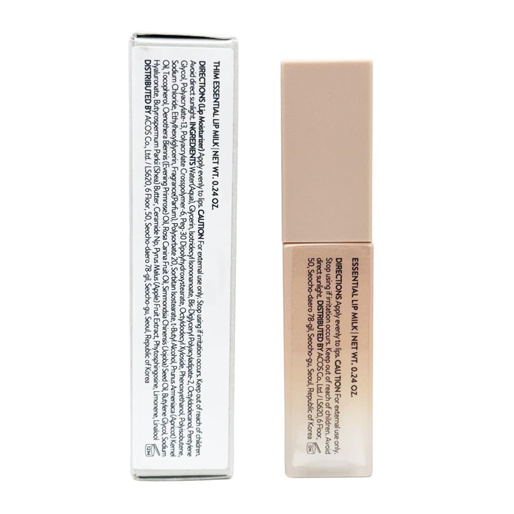 Thim Essential Lip Milk - Hydrating Lip Primer & Balm with Shea Butter & Jojoba Oil | 7g / 0.24 fl. oz.
