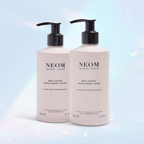 Neom – Luxury Hand & Body Wash | Lavender, Jasmine & Sandalwood | 300ml for Gentle Cleansing & Softening