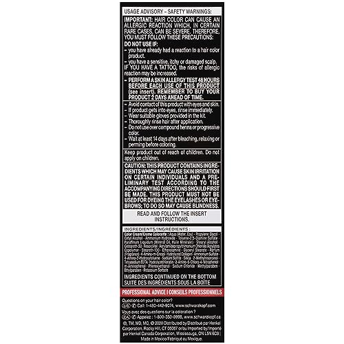 Schwarzkopf Keratin Color Permanent Hair Color Cream, 4.68 Dark Auburn, 1 Kit