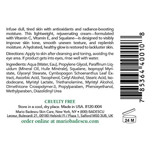 Mario Badescu Hydro Face Moisturizer - Lightweight Vitamin C Cream for Sensitive Skin | 2 Fl Oz