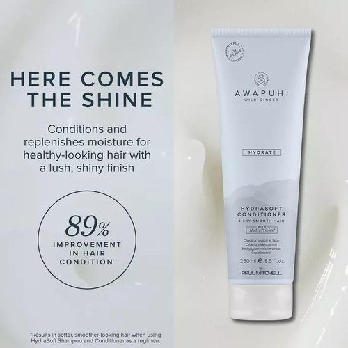 Paul Mitchell Awapuhi Wild Ginger HydraSoft Conditioner - Silky Smooth Hair for All Hair Types, 33.8 oz