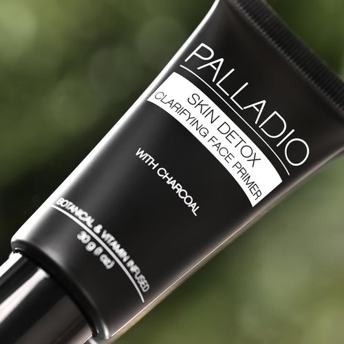 Palladio Skin Detox Face Primer - Charcoal Infused for Smooth Makeup Base | 1 Ounce