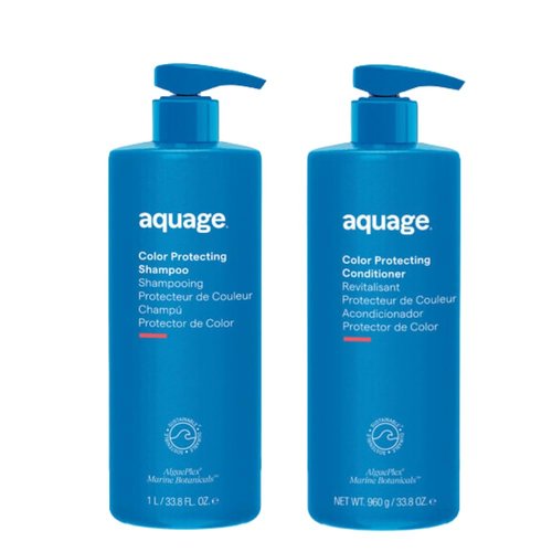 AQUAGE Color Care Regimen Bundle - Color Protecting Shampoo & Conditioner for Healthy, Shiny Color-Treated Hair | 33.8 Oz Each
