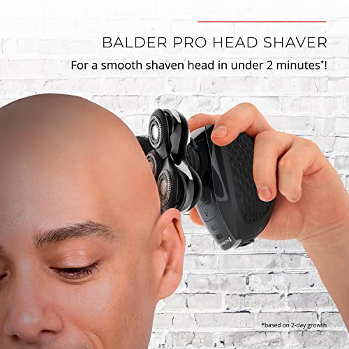 Bundle of Remington Balder Pro Head Shavers for Bald Men, Cordless Shaver, 100% Waterproof for Wet & Dry Shaving, Black + Balder Pro Head Rotary Shaver Head Replacement Assembly