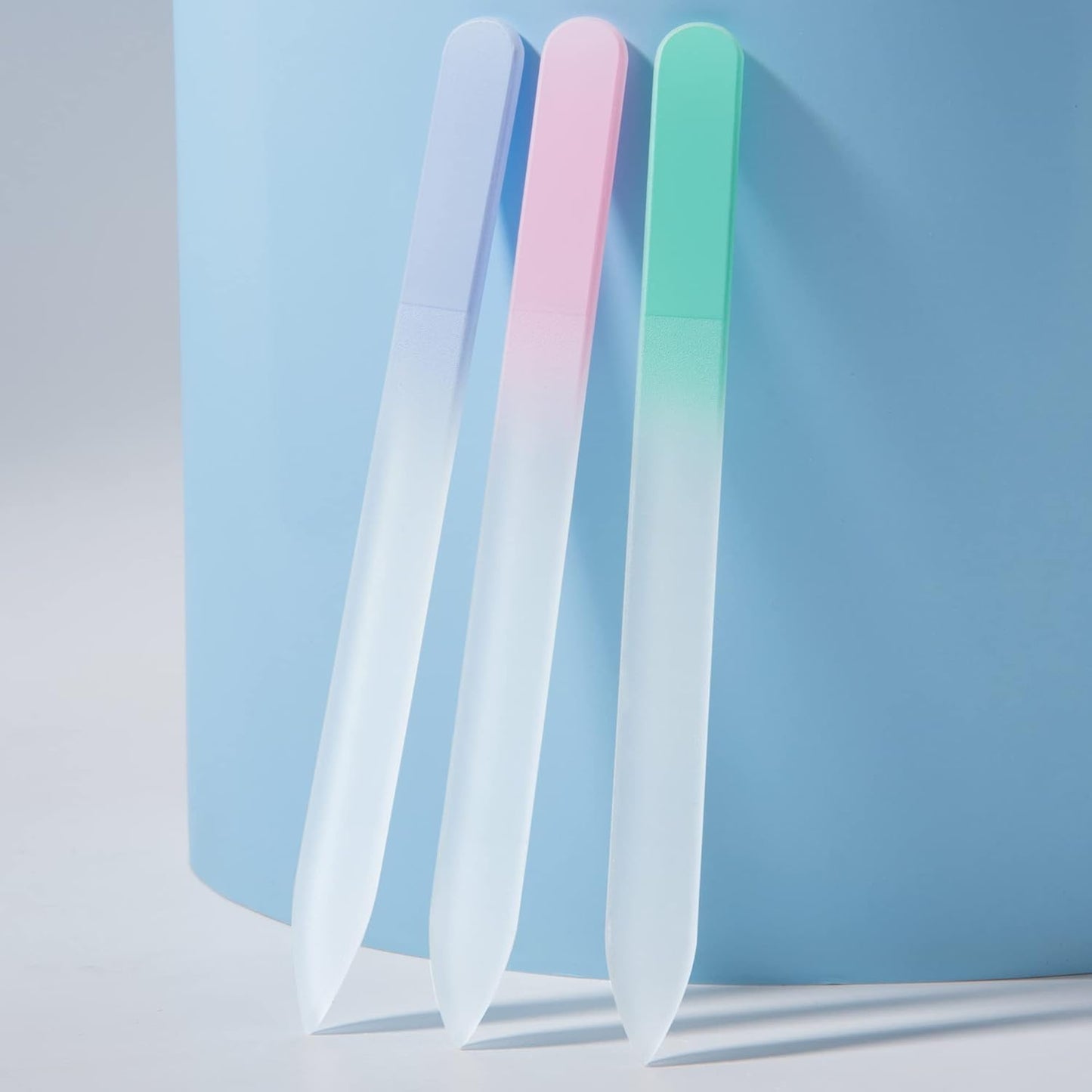 Skiennix Glass Nail File Set - 3 Pack Crystal Fingernail Files with Case | Perfect Christmas Gifts for Women