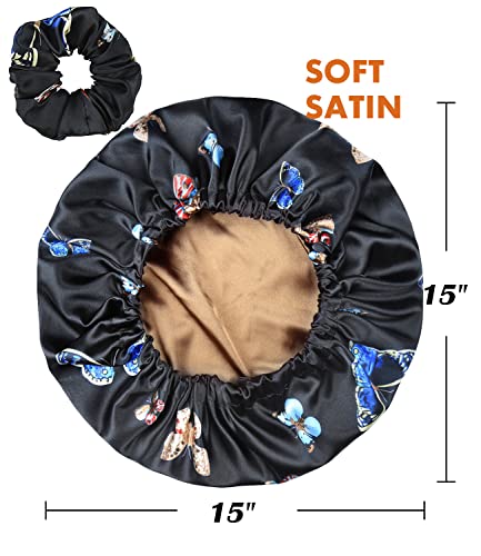 Winitas Large Satin Bonnet for Black Women Curly Hair Sleeping