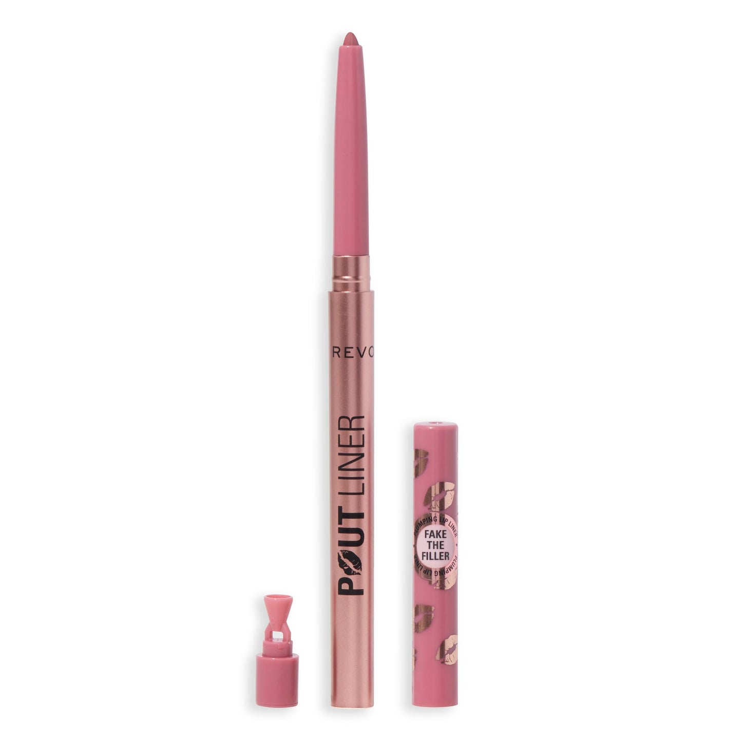 Revolution Beauty, Pout Bomb Plumping Lip Liner, Long Lasting Lip Shaper with Hyaluronic Acid & Vitamin E, Vegan & Cruelty-Free, Cool-Toned Pink