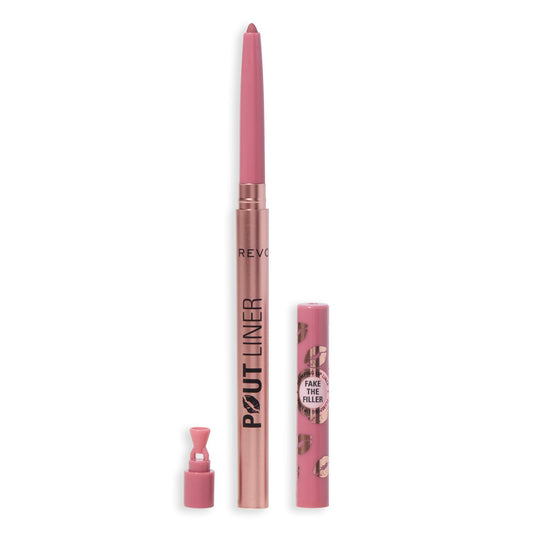Revolution Beauty, Pout Bomb Plumping Lip Liner, Long Lasting Lip Shaper with Hyaluronic Acid & Vitamin E, Vegan & Cruelty-Free, Cool-Toned Pink