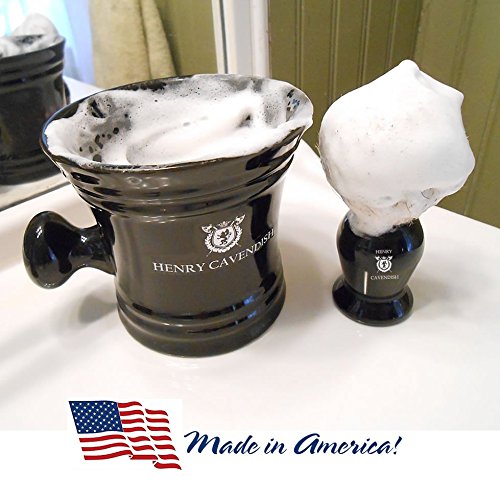 Henry Cavendish Sandalwood Shave Soap - All-Natural Moisturizing Shaving Puck with Shea Butter & Coconut Oil | 4 Oz Refill