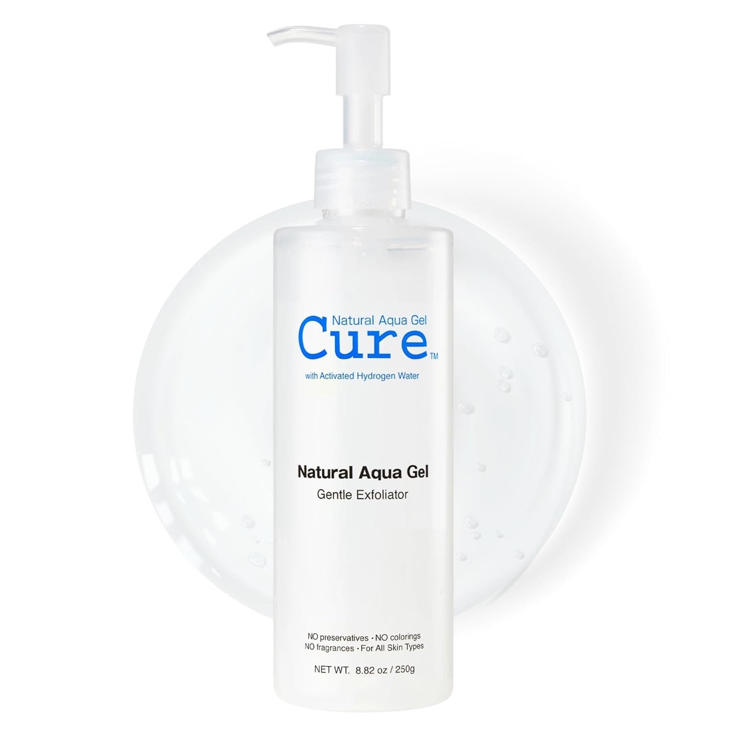Cure by Toyo - Aqua Gel Gentle Exfoliator for Clear, Softer Skin | Non-Abrasive Face & Body Cleanser | 8.82oz