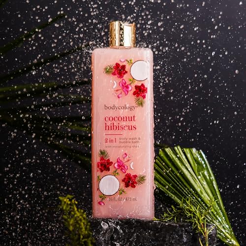 Bodycology Coconut Hibiscus Moisturizing Body Wash for Women, 16 Ounce