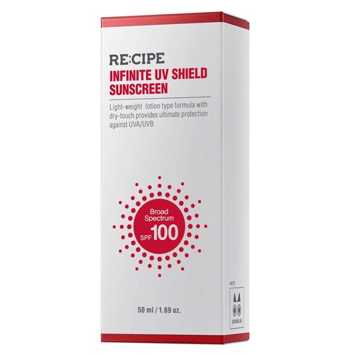 RECIPE Infinite UV Shield Sunscreen - SPF 100 Broad Spectrum Protection | Lightweight Dry-Touch Lotion, 1.69 oz