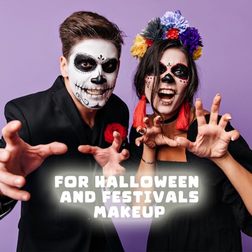 Depvision Face and Body Paint 1.7oz Cream Makeup 50ml Water Based Face Painting Special Effects For Adults Children Kids Halloween Christmas Party Stage Cosplay (Light Blue)