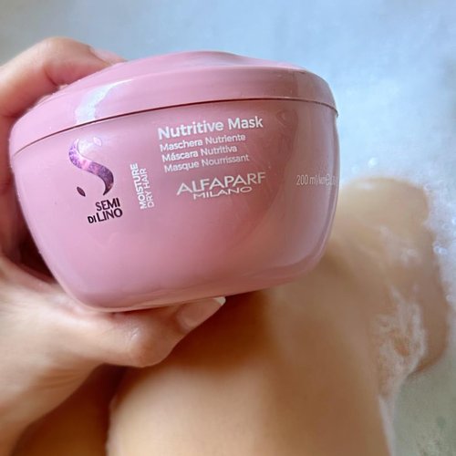 Alfaparf Milano Semi Di Lino Moisture Nutritive Mask - Hydrating Treatment for Dry Hair | Color Safe & Sulfate Free