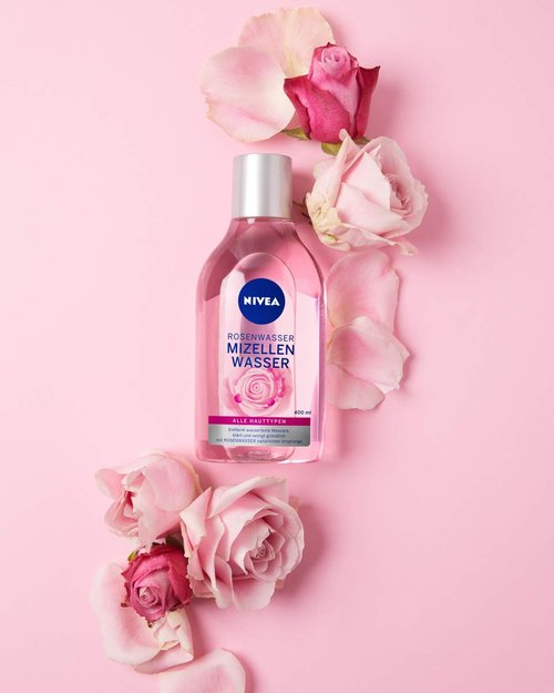 NIVEA MicellAIR Rose Touch Two-Phase Micellar Cleansing Water 400 ml – Gentle Daily Makeup Remover & Face Cleanser with Rose Water, Hydrates and Refreshes Skin for All Skin Types
