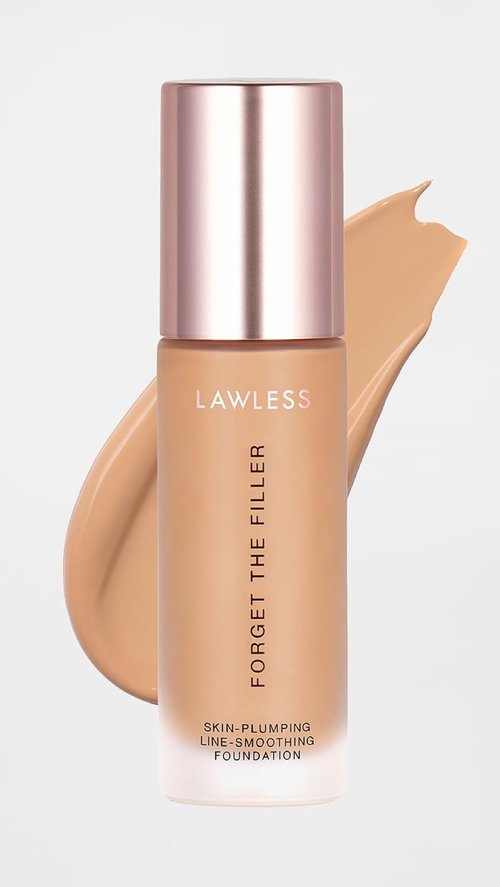 LAWLESS Skin-Plumping Foundation - Forget The Filler, Medium Warm Undertones, 1.0 Ounce