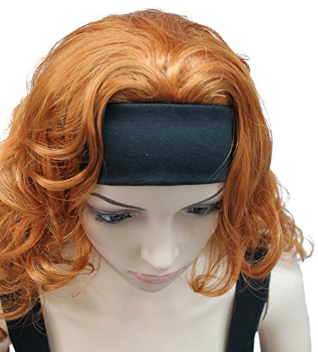 3/4 Band Headband wig Women's Fox Red Long Curly Wigs for Women ladies wigs Wiginway