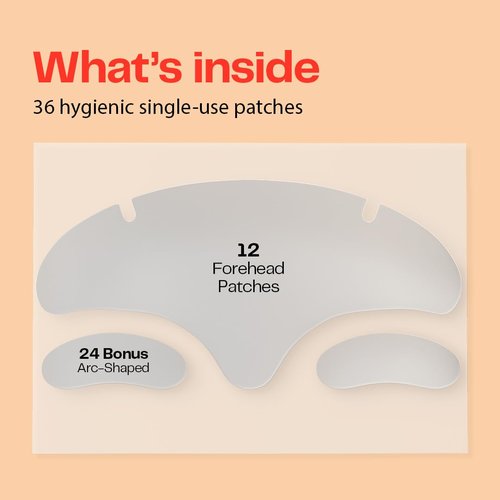 Morrow One - Peptide-Infused Forehead Wrinkle Patches - Overnight Anti-Aging Treatment, 36 Count