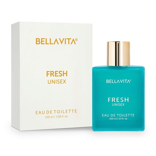 Bellavita Luxury FRESH Eau de Toilette | 100 ml (3.4 fl.oz.) | Perfume for Men and Women | Fresh, Sweet Almond, Lavender, Ylang-Ylang Notes | Long Lasting Unisex Fragrance