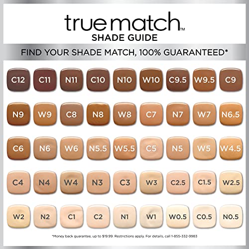 L'Oreal Paris Makeup True Match Super-Blendable Liquid Foundation, Suntan W5.5, 1 Fl Oz,1 Count