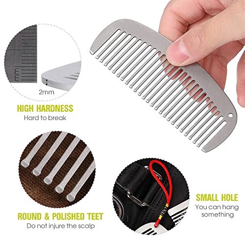 LIXADA Titanium Comb, Hair Beared Comb, Pocket Comb, Anti-Static Smooth Strong Light Heat-Resistant Daily use