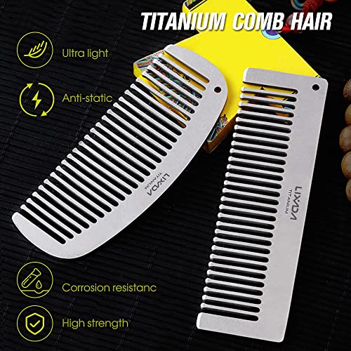 LIXADA Titanium Comb, Hair Beared Comb, Pocket Comb, Anti-Static Smooth Strong Light Heat-Resistant Daily use