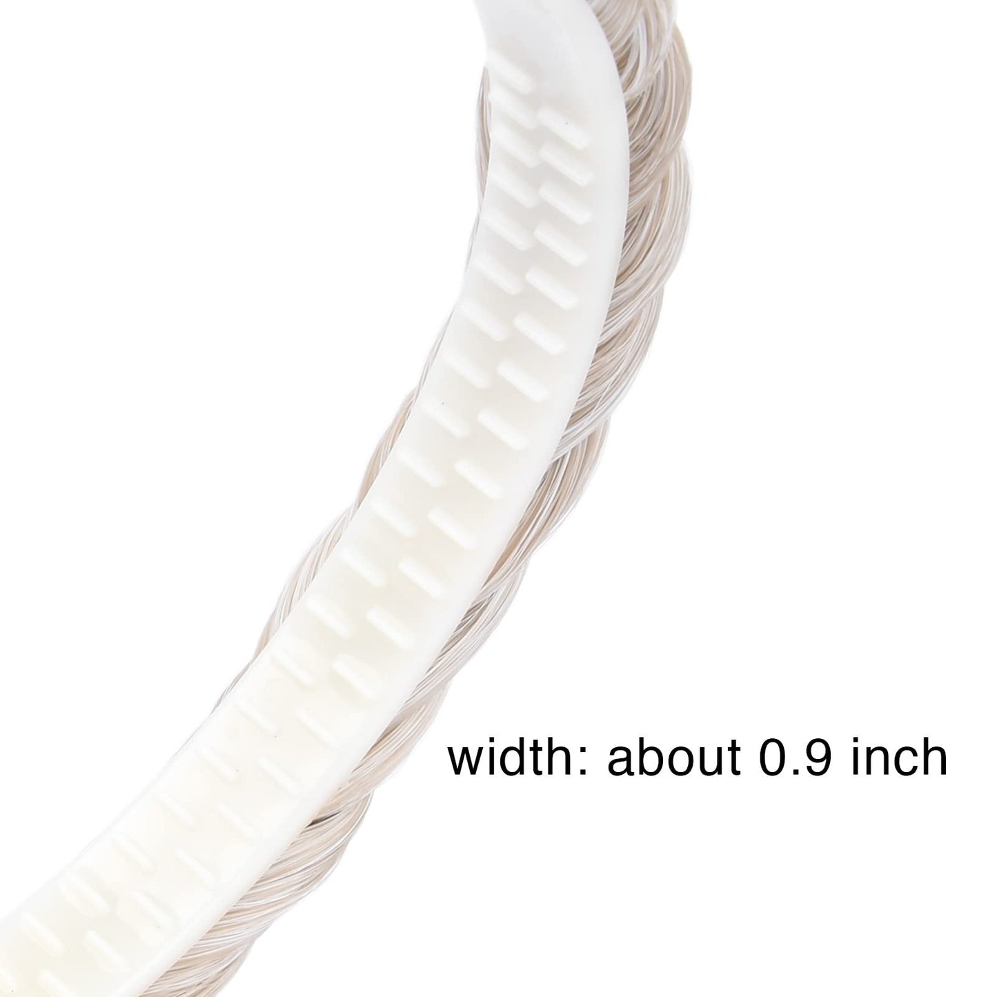 Gledola Braided Headband With Teeth Braids Hairband With Tooth Synthetic Hair Band Plaited Hairband For Women (White Blonde)