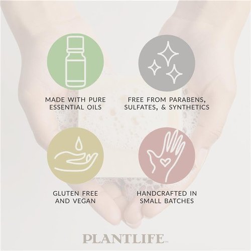 Plantlife Sandalwood Bar Soap - Moisturizing & Soothing Handcrafted Soap - 4oz Plant-Based Bar Made in California