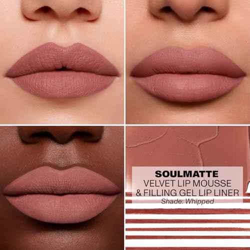 MORPHE Soulmatte Gel Lip Liner - Creamy Lip Pencil with a Matte Formula - Precision Contour Pencil with Sweet Almond & Tea Seed Oil for Long-Lasting Definition - Whipped (0.007 oz)