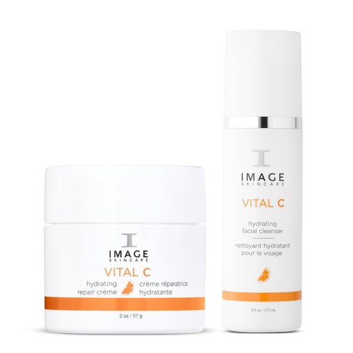IMAGE Skincare VITAL C Facial Cleanser & Night Cream Bundle - Hydrating Formula for Radiant Skin